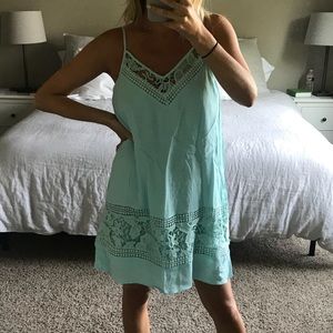 ASTR turquoise cami dress